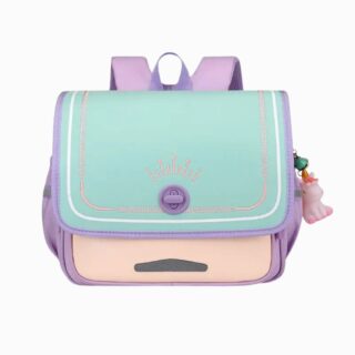 Cartable CE1 pour fille coloris pastel sur fond blanc