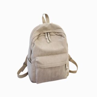 Cartable collège fille en velours côtelé