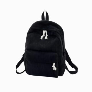 Cartable collège fille en velours côtelé