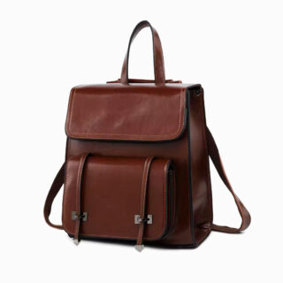 Cartable sac à dos en cuir moderne femme