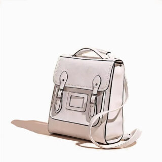 Cartable sac à dos en cuir rétro-moderne femme