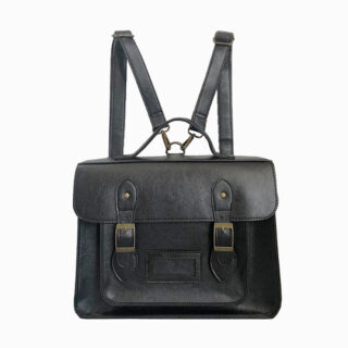 cartable noir style vintage
