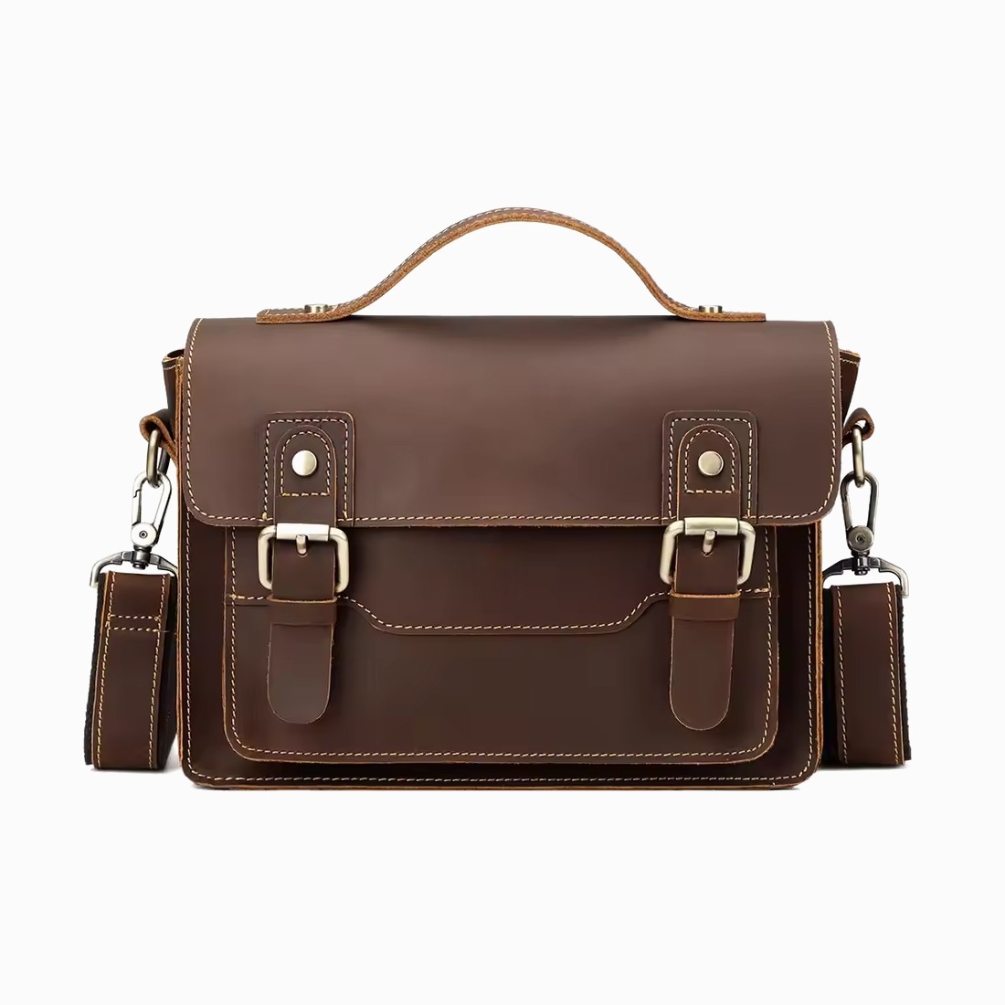Cartable enseignant homme en cuir et bandoulière • Univers Cartable