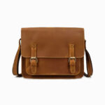 cartable en cuir marron format A4