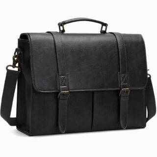 cartable sacoche noir au style retro