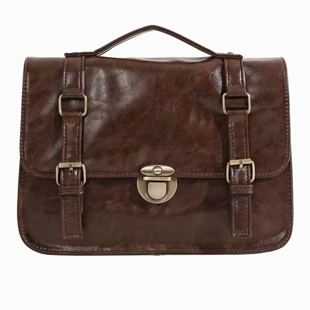 Cartable vintage marron style enseignant