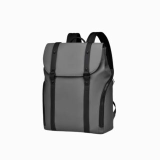 Cartable gris élégant pour homme sur fond blanc