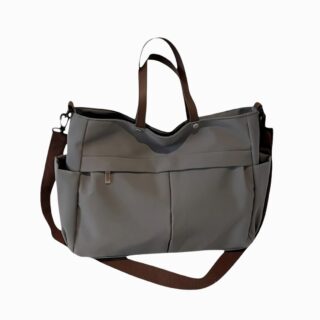 Cartable sac à main en nylon avec bandoulière pour femme