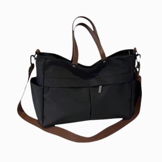 Cartable sac à main en nylon avec bandoulière pour femme