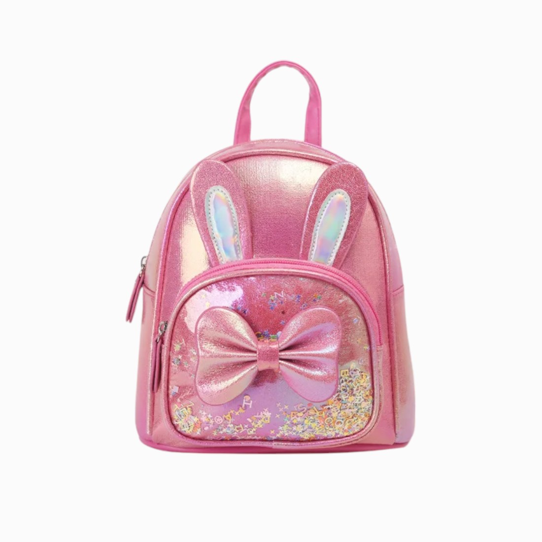 Cartable maternelle fille rose foncé brillant avec nœud • Univers
