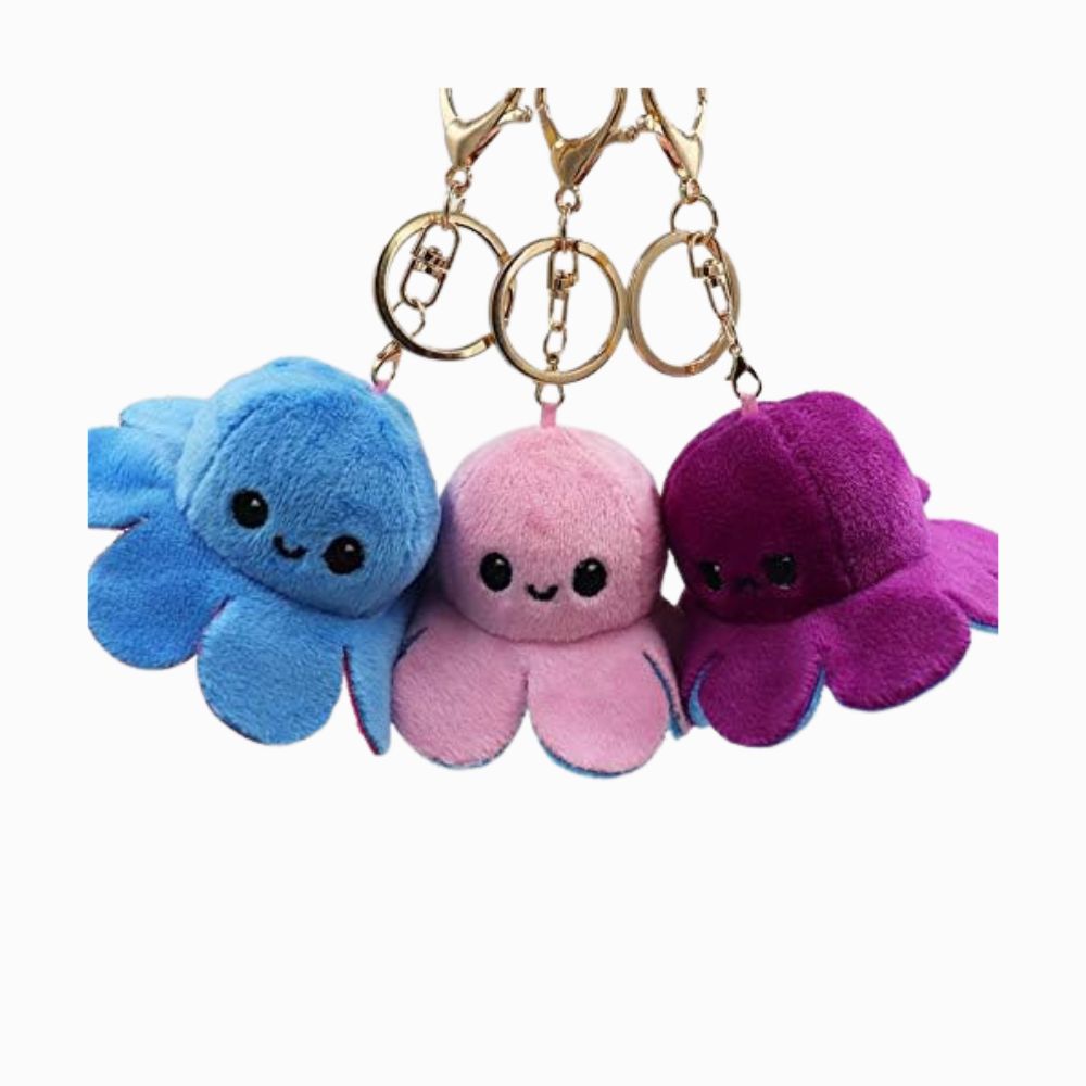 CADEAU – Porte-clés poulpe réversible 10 cm