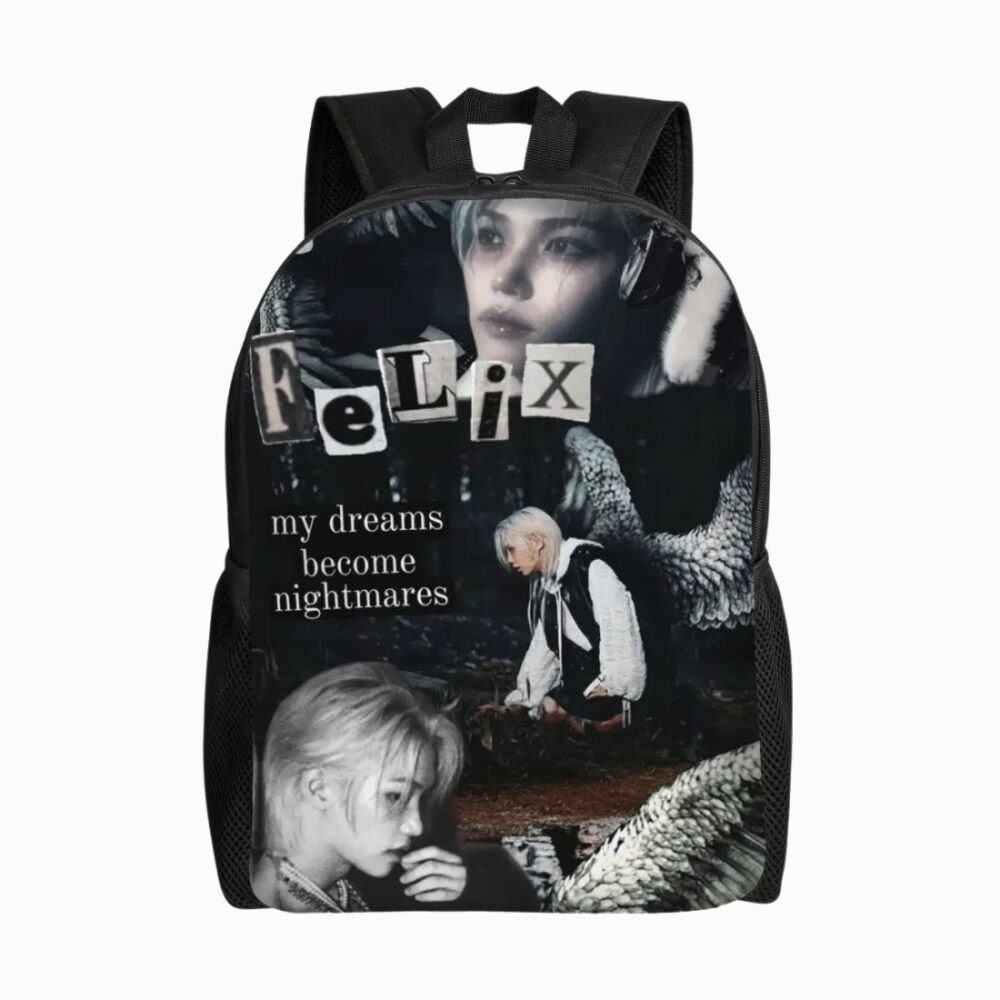 Cartable Kpop Félix, sur fond gris